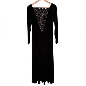 Jeffrey & Dara Evenings Tom Barra Velvet Embellished Evening Gown Size 10